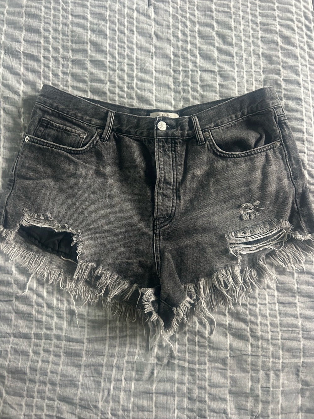Black we the free Distressed Denim Women's Shorts